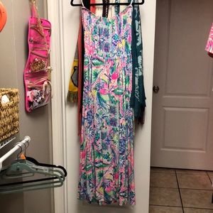 Lilly Pulitzer strapless maxi dress